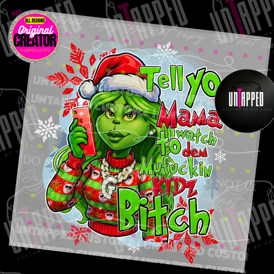 GRINCHY DTF Transfer