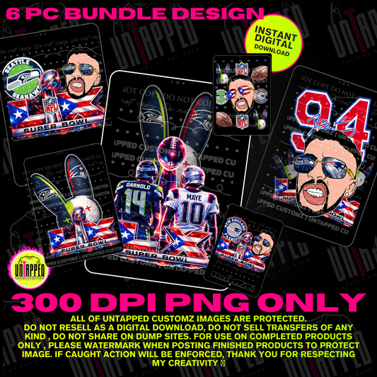 BB hawks& Pats 6 pc LX Bundle- Digital download please read description