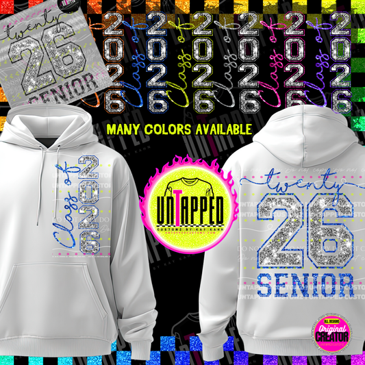 Senior26 - set of 2 -front & back- Dtf Transfers